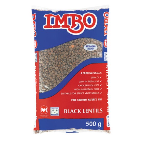 IMBO LENTILS BLACK 500GR