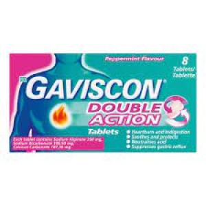 GAVISCON DOUBLE ACTION TABLETS 8EA