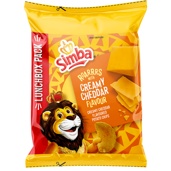 SIMBA POTATO CHIPS CREAMY CHEDDAR 4X25GR