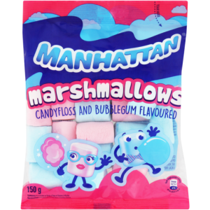 MANHATTAN C/FLOSS&B/GUM MALLOWS 150GR