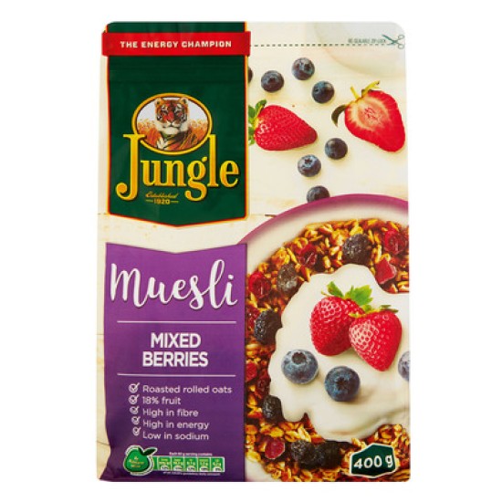 JUNGLE MUESLI MIXED BERRIES 400GR