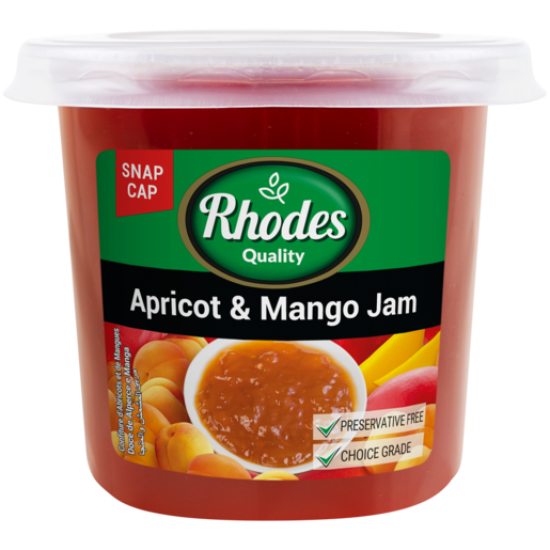 RHODES JAM APRICOT&MANGO PLASTIC 600GR