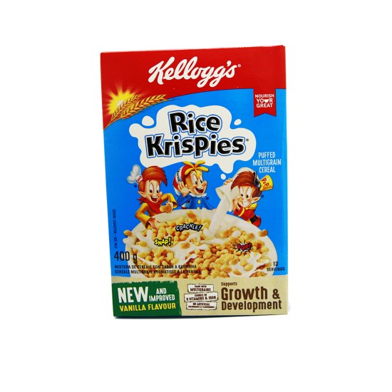 KELLOGG'S RICE KRISPIES VANILLA 400GR KELLOGG'S RICE KRISPIES VANILLA 400GR